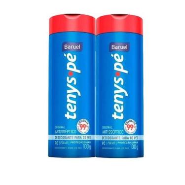 Imagem de Kit 2 Talco Pés Anticéptico Baruel Tenys Pé Original Pó 100g