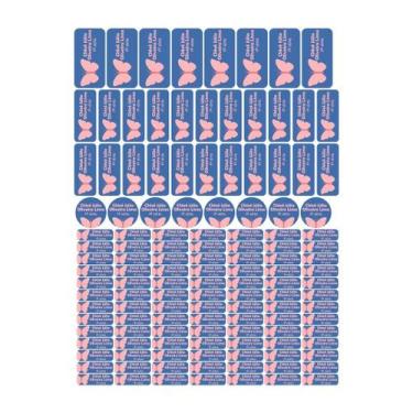 Imagem de 129 Etiquetas Escolares Personalizado Vinil Borboleta - Tectoner, Borb