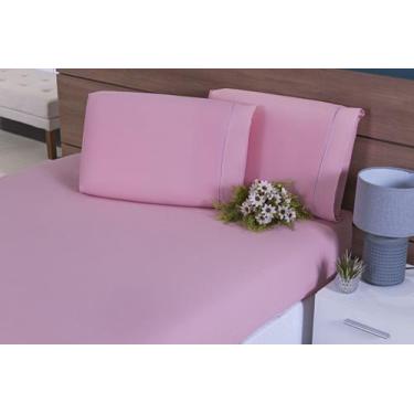 Imagem de - 6 Fronhas 100% Algodão Percal 200 Fios Ponto Palito Rose g - MIGUEL 