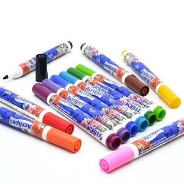 Imagem de Kit Caneta para Tecido Acrilpen - 12 unidades - Acrilex