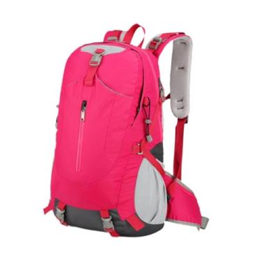 Imagem de UGPLM Caminhadas mochila escalada mochila saco de esportes grande capacidade caminhadas mochila daypack para correr caminhadas caça ao ar livre bicicleta, Rosa Vermelha