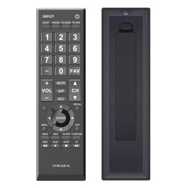 Imagem de Controle remoto universal compatível com Toshiba TV LED LCD HDTV CT-90325 CT-90326 CT-90329 CT-8037 CT-90302 CT-90275 CT-90 CT-90366 CT-RC1US-18