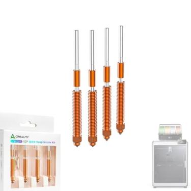 Imagem de Kit de bocal de troca rápida Creality K2P Unicorn (4 peças) com graxa térmica para impressora 3D K2 Plus, instalação rápida, impressão de alto fluxo, material atualizado, várias opções de abertura,