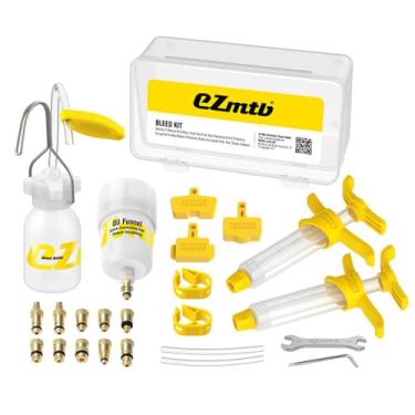 Imagem de Kit de sangramento de freio, kit de sangramento de freio a disco hidráulico para Shimano, para MAGURA, TEKTRO, para ferramentas de reparo de freio de bicicleta da série SRAM (tamanho: junta de metal