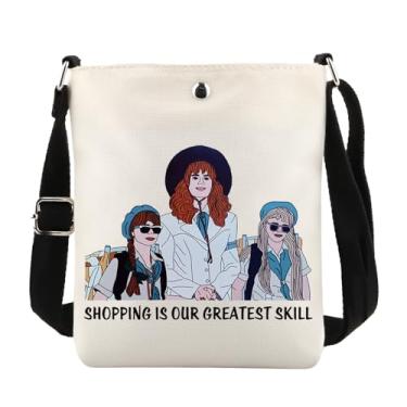 Imagem de MAOFAED Presente inspirado no filme Beverlry Shopping Is Our Greatest Skill, bolsa tiracolo engraçada, presente Beverlry Hills, Maior habilidade, Tendência