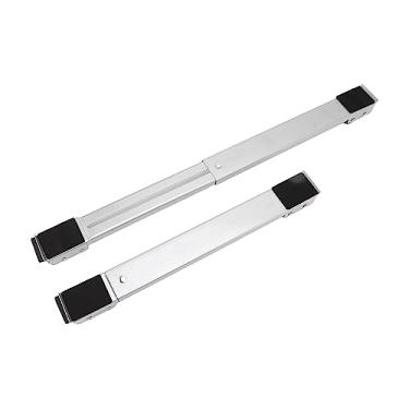 Imagem de Suporte Ajustável para Máquina de Lavar Akozon Com Rodas - Base Giratória Universal para Geladeira, Secadora e Lavadora - Prata, Preto, Branco - Solução de Armazenamento