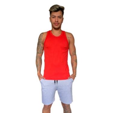 Imagem de Camiseta Camisa Regata Americana Canelada Masculina - Rivas, Vermelho,
