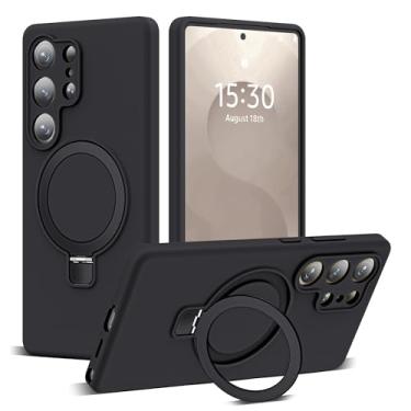 Imagem de SKYLMW Capa para Samsung Galaxy S2 Ultra com suporte magnético invisível [compatível com Mag-Safe] Testada contra quedas militares [proteção total da câmera] Capa de silicone S2 Ultra para mulheres e