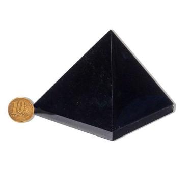 Imagem de Pirâmide Obsidiana Negra 80 a 90mm entre 400 a 450g Classe A - Cristai