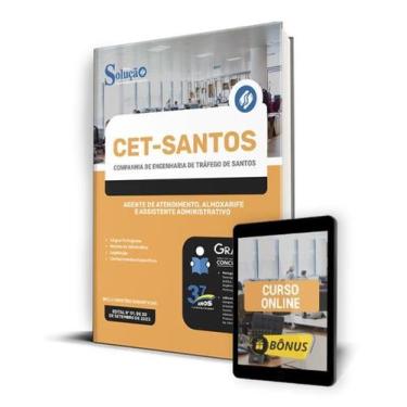 Imagem de Apostila CET Santos - SP - Agente de Atendimento, Almoxarife e Assiste