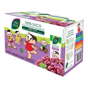 Imagem de Suco Integral S/açucar S/conservantes Turma Da Mônica C/12 - Life Mix