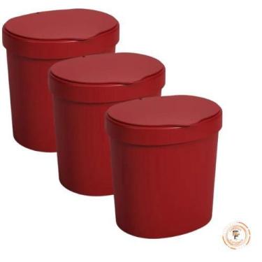 Imagem de Kit Econômico De Organização: 3 Lixeiras Coza De 2,5 Litros Em Oferta!