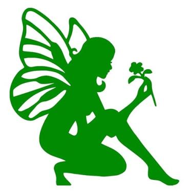 Imagem de Adesivo Decorativo Fada Flor decoração parede box banheiro (verde)