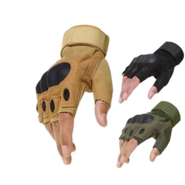 Imagem de Luva Meio Dedo Tática Airsoft/Motocross/Paintball Verde (Areia)