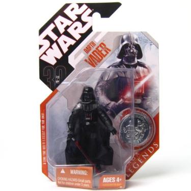 Imagem de Star Wars Basic Figure Darth Vader 30th Anniversary Saga Legends w/ Coin
