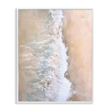 Imagem de Stupell Industries Neutro Coast Wave Crash White Framed Giclee Wall Art Design by Petal Prints Design, 40 x 50 cm