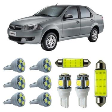 Imagem de Kit Led Interno Externo Fiat Siena G4 Teto Placa Ré Farolete