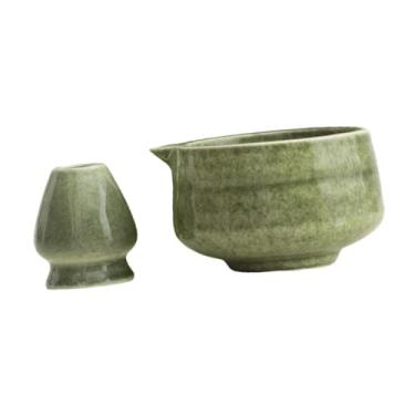 Imagem de Ｂｅｓｇａ Matcha Bowl artesanal com utensílios de bico para mexer tabela de tabela de tabela de porcelana Bowl para matcha Latte TearoMoom