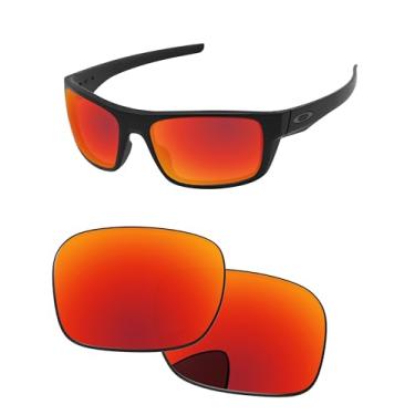 Imagem de PapaViva Lentes de substituição para óculos de sol Oakley Drop Point OO9367 60 mm Fire Red Pro + Polarizado antirreflexo