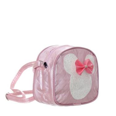Imagem de Bolsa Infantil Rosa Love Brilho Bolsinha da Moda Meninas - Pemania