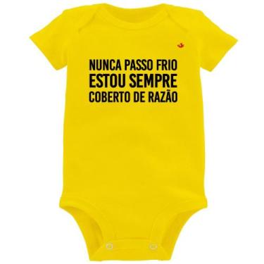 Imagem de Body Bebê Nunca passo frio, estou sempre coberto de razão - Foca na Mo