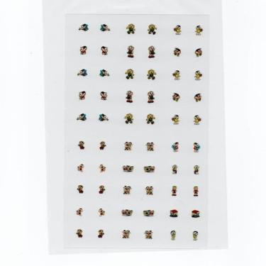 Imagem de 60 adesivos de unha 3D Infantil mônica PRÉ PRONTO - 546-2 - Nails Art 