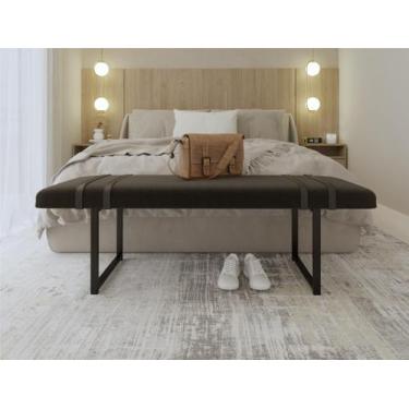 Imagem de Banco Recamier Estofado Estilo Industrial Quarto Hall de Entrada  - Co