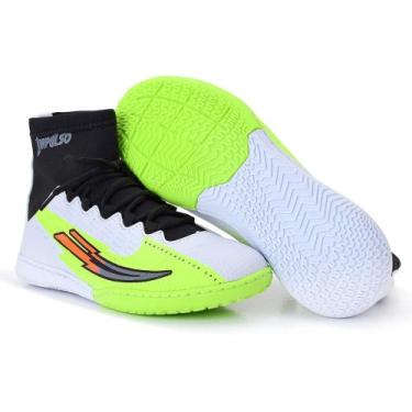 Imagem de Chuteira Futsal Cano Alto Futebol Grama Sintética Confortável Sem Trav