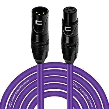 Imagem de Cabo XLR balanceado da Coluber macho para fêmea – Conector de microfone Pro de 3 pinos para alto-falantes alimentados, interface de áudio ou mixer – para desempenho ao vivo e gravação, Roxa, 15 Feet