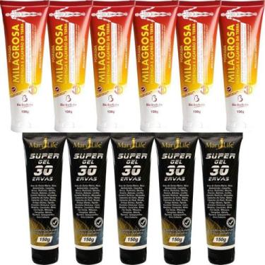 Imagem de Revenda 6 Pomada Milagrosa 150G + 5 Super Gel 30 Ervas 150G - Bio Inst