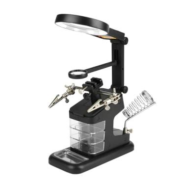 Imagem de USB Elétrica De Solda Ferro Workstation 3X/4.5X/25X Lupa Luzes LED Board Clips Preto Estabilidade Conveniente DIY Projetos (Mingzhe39prowhdqa-01)