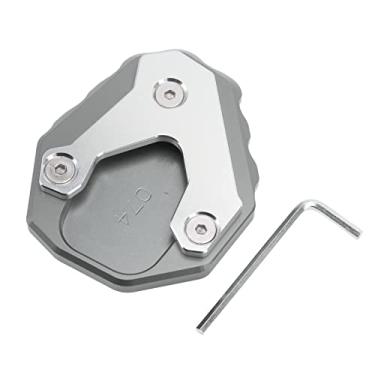 Imagem de Almofada de extensão do suporte lateral GRCFUMO, Motocicleta de liga de alumínio Andulador, substituição da placa de extensão do kickstand para CB500X 2019+ (Gray)