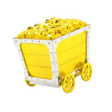 Imagem de Generic Ornamento de carrinho de minas adereços de fotos, decoração de decoração de casa, material de festa, brinquedo de carrinho de minas para a festa da, Ouro