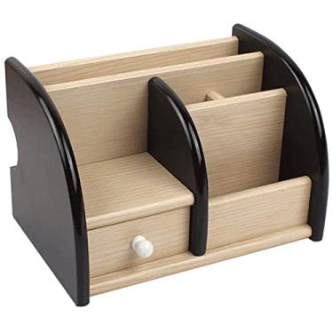 Imagem de Porta-lápis de mesa multifuncional, suporte de armazenamento de canetas multigrade para escritório, sala de aula, casa, suporte de pincel de maquiagem de grande capacidade (C)