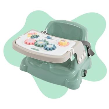 Imagem de Cadeira Didática para Bebês com Bandeja Removível e Central de Atividades | Com Cinto de Segurança | Suporta até 25kg | Ideal para Refeição e Brincadeira (verde)