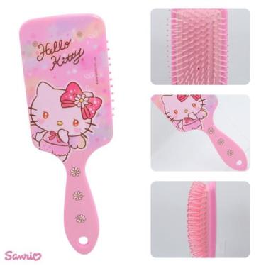 Imagem de Escova Raquete De Desembaraçar Pentear Cabelo Hello Kitty - Sanrio