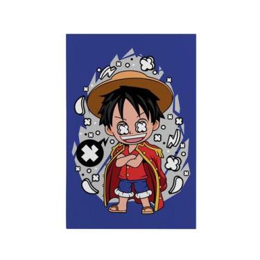 Imagem de Quadro Decorativo Canvas One Piece Luff Pirata Anime Azul - Bazar dos 