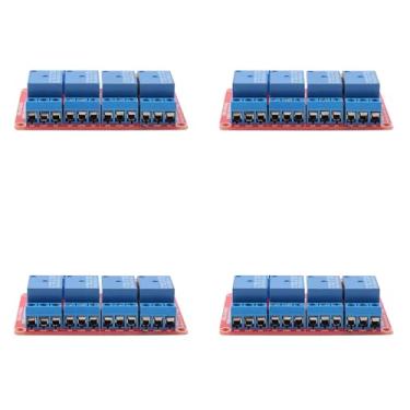 Imagem de Módulo de Disparo Alto e Baixo, Placa de relé de Optoacoplador de 4 Canais 5V/12V/24V para