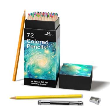 Imagem de Conjunto de 72 lápis de cor profissionais para colorir para crianças e adultos