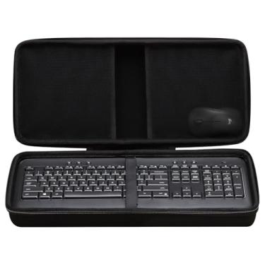 Imagem de XANAD Capa rígida compatível com combinação avançada de teclado e mouse Logitech MK540 (preto)-Interior: 46,5 x 20,6 x 3,3 cm