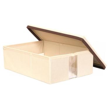 Imagem de Sapateira grande com visor tampa caixa multiuso para closet- L 25cm x 