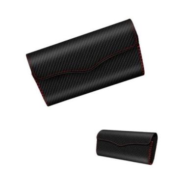 Imagem de Organizador de Óculos de Sol para Carro em Camurça e Couro - Viseira S