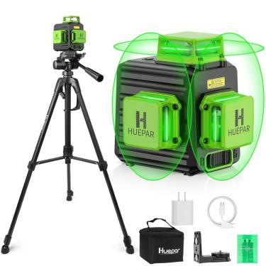 Imagem de Nível de laser Huepar B03CG 3x360° Verde Autonivelante + Tripé