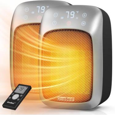 Imagem de Aquecedor de parede GiveBest 800W com controle remoto de 2 unidades pa