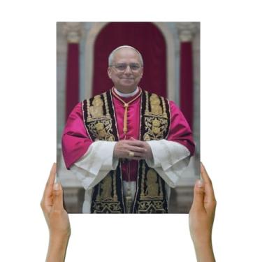 Imagem de Quadro Plaquinha Decorativa MDF A4 - Papa Leão XIV