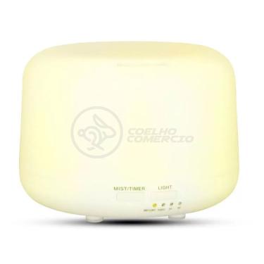Imagem de Aromatizador Umidificador Difusor Eletrônico Ambiente Desing Minimalista Luz De Led Rgb 300Ml