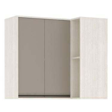 Imagem de Armário Aéreo De Cozinha 95 Cm 2 Portas Linea Luciane Pátina Ff-mocca Laca