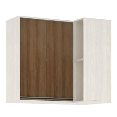 Imagem de Armário Aéreo De Cozinha 95 Cm 2 Portas Linea Luciane Pátina Ff-avelã Ff