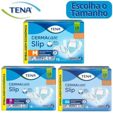 Imagem de Fralda Geriátrica Tena Slip Derma Care Jumbo 16 Und. 1 Pct, M