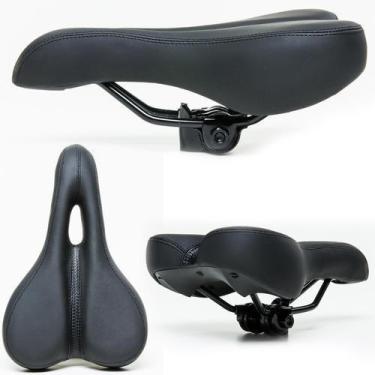 Imagem de Selim Com Cavidade Vazado Mtb Bicicleta Confortável Preto - Aifeit